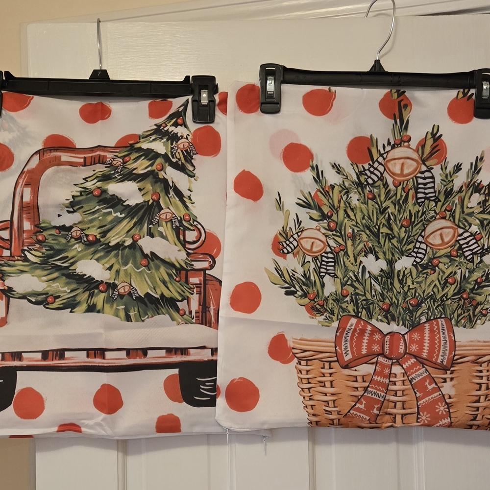 Festive Christmas Tree Pillow Covers